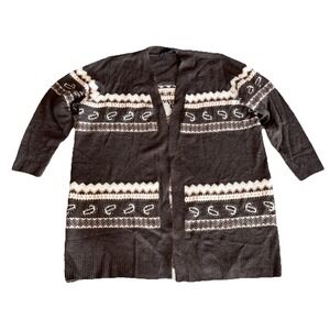 Lane Bryant Brown Fall open front duster cardigan Sweater size 22/24 Soft Cozy